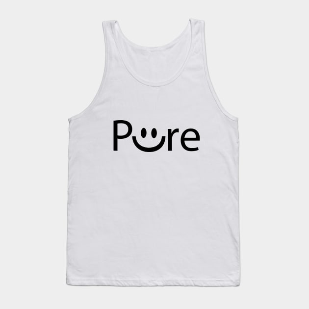 Pure smile artistic typography design Tank Top by DinaShalash